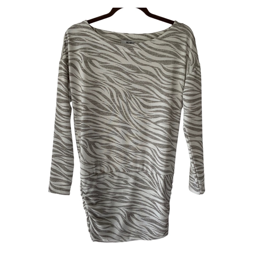 WHBM Sweater Dress Zebra Print Mini SZ XS